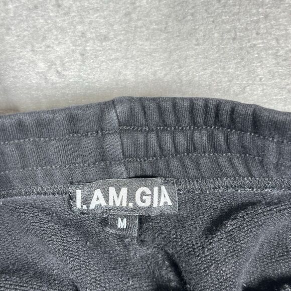 I AM GIA Astrea Graphic Joggers 100% Cotton Women’s Size Medium Black - Picture 8 of 10
